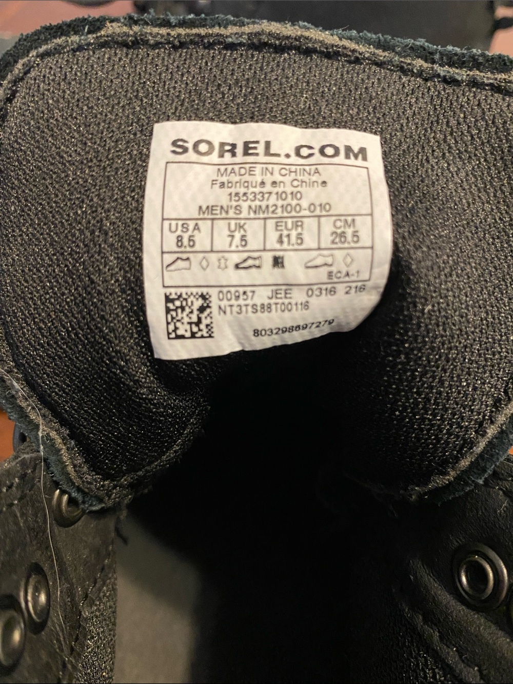 Sorel Ankeny Mid Hiker Mens Outdoor Ankle Boots Size 8.5 - Picture 15 of 15